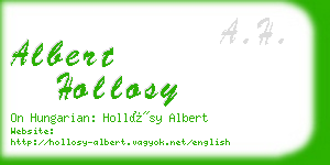 albert hollosy business card